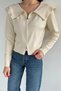 Gülseli Women's Baby Collar Zippered Knitwear Blouse - 2
