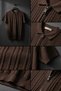 Men's Half-Zip Patterned Knitwear T-Shirt - 5