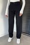 Women's Belt Buckle High Waist Jean Denim Trousers - 3