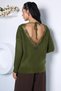Gülseli Women's Knit Sweater with Lace Detail on the Back - 4