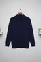 Men's Self-Patterned Polo Collar Knit Sweater - 3