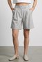 Women's Elastic Waist Pleated High Waist Velcro Shorts - 4