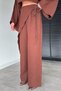 Women's Elastic Stone Embroidered Pants with Scarf Accessory - 3