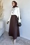 Kiloş Scuba Hijab Skirt with Waist Tie Detail - 3