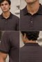 Men's Polo Collar Stripe Patterned T-Shirt - 3