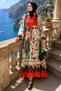 Women's Front Button Detailed Patterned Hijab Dress - 2