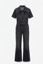 Spanish Style Short Sleeve Denim Jumpsuit - 6