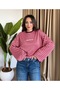 Women's Striped Printed Sweatshirt - 2