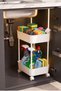 Lisbon Multi-Purpose 2-Tier Bathroom Organizer Organizer with Wheels under Cabinet and under Counter