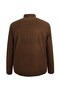 Plus Size Zippered Fleece Sweatshirt Brown - 4