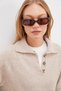 Half Button Polo Neck Knitwear Sweater - 5