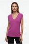 Women's V-Neck Sleeveless Purple Sweater
