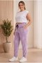 Soft Textured Velvet Trousers Plus Size