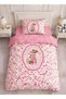 Rabbit Patterned Colorful 3D Digital Printed Single Teenage Girl's Duvet Cover Set Sleeping Set Children's Room