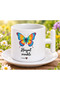 May Life Be Colorful Colorful Butterfly Patterned Coffee Cup