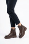 Ormen cutout mouth side buckle women's daily boots brown skin - 3