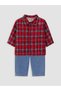 Checkered Embroidered Baby Boy Gabardine Suit for Style Enthusiasts from Uzg Store