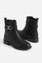 Demas Women's Daily Boots with Side Buckle Black Emerald - 2