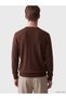 Peak New Season Brown Crew Neck Men's Knitwear Sweater - 4