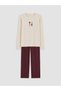 Özmarka New Season Beige Regular Fit Men's Pajama Set