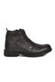 Black Genuine Leather, Fur Inside, Cold Resistant Rubber Sole, Zippered Men's Boots - 2