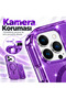 Glitzora Glitter Case Compatible with iPhone 17 Pro Max + Magnetic Card Holder Purple, Magsafe Compatible, Camera Protection, Two-Piece Set - 3