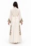 Ladies Long Caftan with Embroidery and Shiny Stone Work - 4