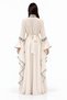 Women's Long Caftan with Embroidery and Shiny Stone Work and Butterfly Sleeves - 4