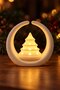 Illuminated Decorative Object with Christmas Tree Figure, Set of 3, 3D Printing - 3