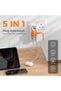 محول كهربائي مزدوج بمنفذين مع 3 منافذ USB (2 منفذ USB-C) - 6
