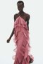 Flounced chiffon dress