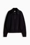 Zip-top wool-blend jumper