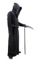 Grim Reaper Costume Set Men & Women Black Hooded Robe Halloween Cosplay Phantom Costumes Robe Cloak Cape With Scythe - 7