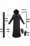 Grim Reaper Costume Set Men & Women Black Hooded Robe Halloween Cosplay Phantom Costumes Robe Cloak Cape With Scythe - 2