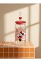 Esvab • Modern & Distinctive Cute Mouse Printed Glass Cup with Straw 480 ml