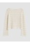 Ozmarka New Season White Boat Neck Openwork Women's Knitwear Sweater - 6