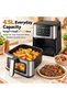 2-in-1 Dual Basket Air Fryer with Visible Window, Cook Chicken & Fries Together, Fast & Healthy - 5