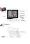 مقياس حرارة ورطوبة رقمي LCD طراز HTC-2 مع ساعة ومحطة طقس - 4