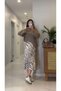 Kolres Beige Zebra Patterned Satin Skirt - 3
