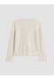 Two Mt Shop Quality Lcw Modest Ecru Knitwear Plain Women's Cardigan - 6