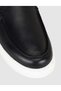 Genuine Leather Black White Sole Men's Loafer Shoes - 5