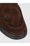Genuine Leather Brown Men's Loafer Shoes - 5