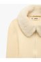 Faux Fur Collar Long Sleeve Zippered Crop Knitwear Cardigan - 8
