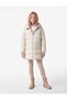Plush Lined Long Sleeve Pocketed Zippered Hooded Puffer Coat
