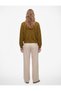 Buttoned Long Sleeve Polo Collar Knitwear Cardigan with Pockets - 4