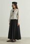 Pleated Top Buttoned Self-Striped Linen Blouse - 3
