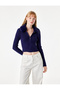 Faux Fur Collar Long Sleeve Zippered Crop Knitwear Cardigan - 2