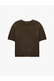 Wool Blend Short Sleeve Crew Neck Knitwear Sweater - 5