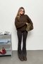 Women's Turtleneck Bat Sleeve Knitwear Sweater Brown - 27K 2687 - 3