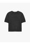 Wool Blend Short Sleeve Crew Neck Knitwear Sweater - 5